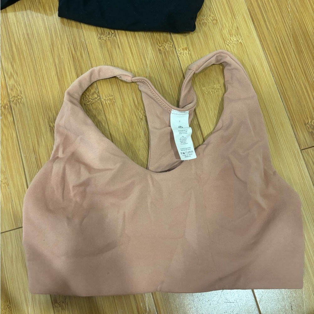 Lululemon Pink Sports Bra Seamless Racerback